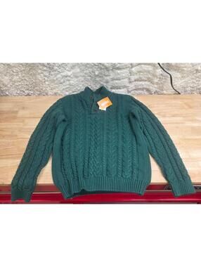 GYMBOREE CABLE KNIT SWEATER GREEN SIZE 8